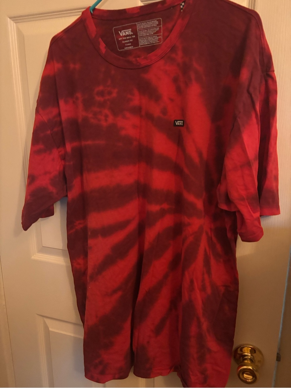 Vans Red Tie-Dye Short Sleeve Crew Tee